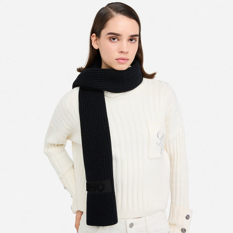 Liu Jo - Sciarpa con logo Black - 2F5056M0300 - BLACK