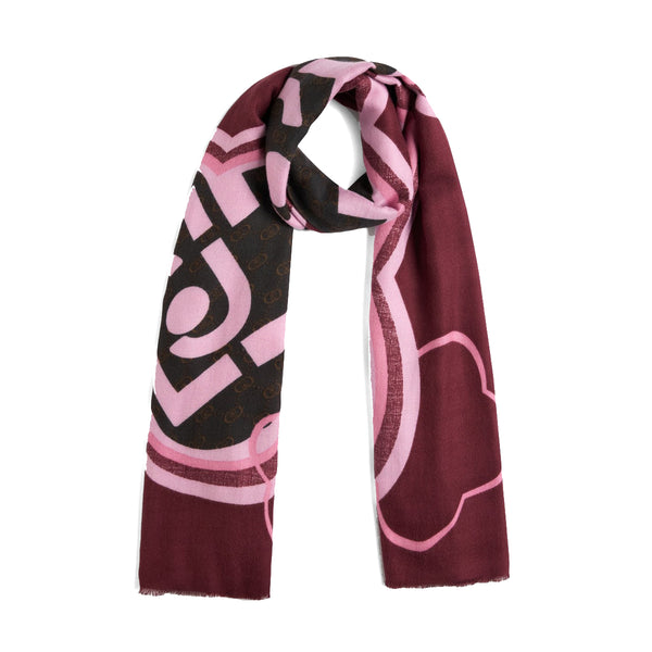 Liu Jo - Scarf with logo Red Wine - 2F5082T0300 - RED/WINE