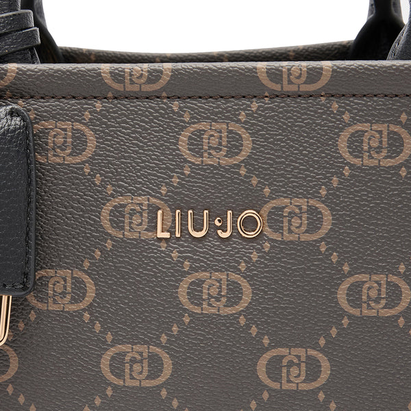 Liu Jo - Borsa a mano Media Monogram Black - AF5206E0668 - BLACK