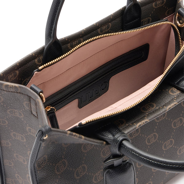 Liu Jo - Borsa a mano Media Monogram Black - AF5206E0668 - BLACK