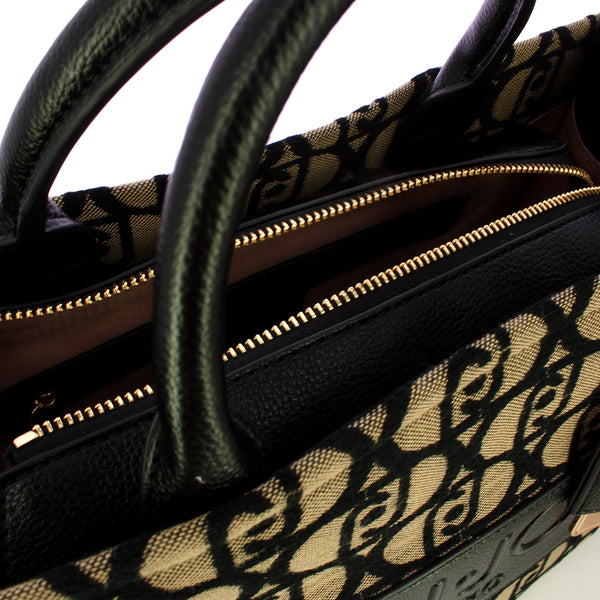 Liu Jo - Borsa a mano Media jacquard Black - AF5206T3152 - BLACK