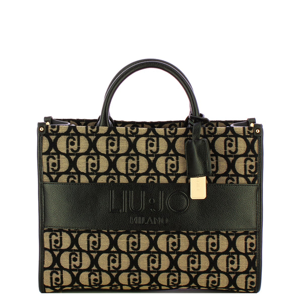 Liu Jo - Borsa a mano Media Tweed Black - AF5206T9112 - BLACK