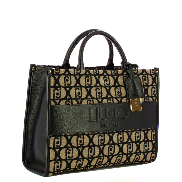 Liu Jo - Borsa a mano Media Tweed Black - AF5206T9112 - BLACK