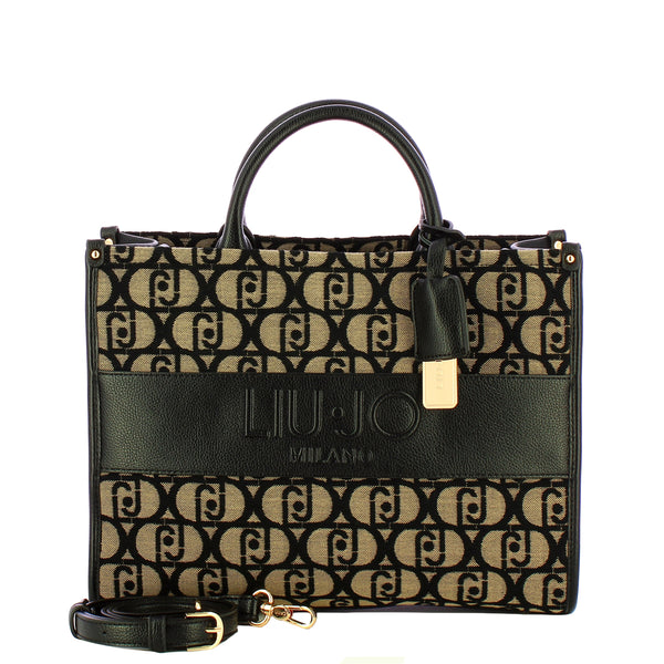 Liu Jo - Borsa a mano Media Tweed Black - AF5206T9112 - BLACK