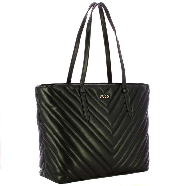 Liu Jo - Shopping bag matelass�� Black - AF5321E0426 - BLACK