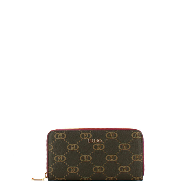 Liu Jo - Portafoglio logato Zip Around Red Wine - AF5170E0668 - RED/WINE