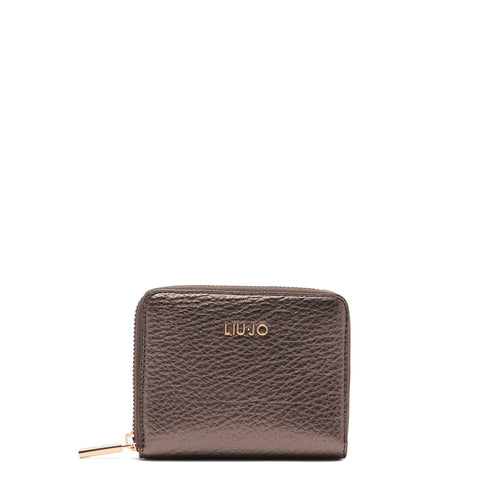 Liu Jo - Portafoglio Zip Around Piccolo Moro Light Metal - AF5156E0027 - MORO/LIGHT/METAL