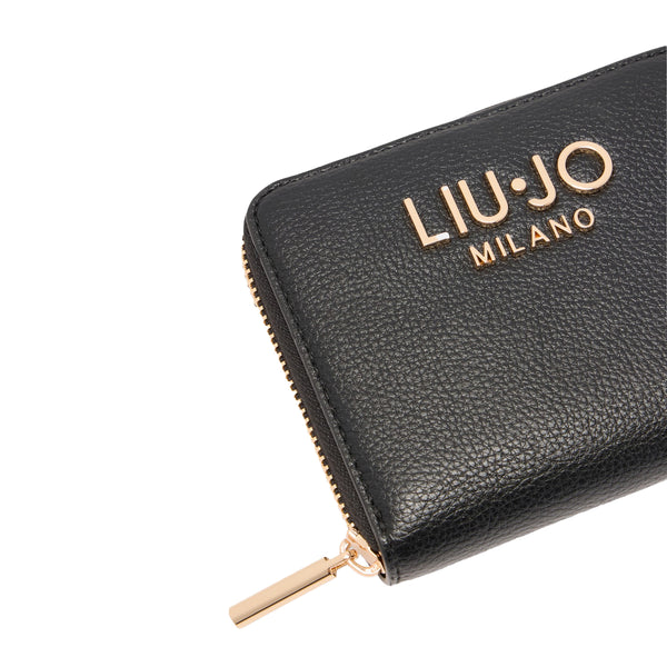 Liu Jo - Zip Around small Black Wallet - AF5156E0058 - BLACK