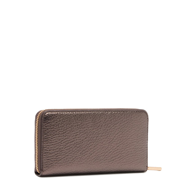 Liu Jo - Portafoglio Zip Around Grande Moro Light Metal - AF5170E0027 - MORO/LIGHT/METAL