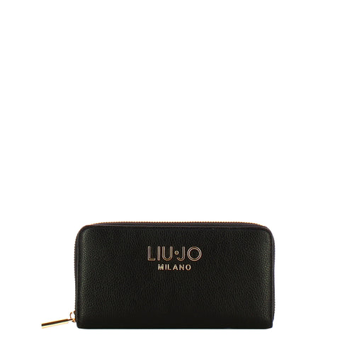 Liu Jo - Zip Around large Black Wallet - AF5170E0058 - BLACK