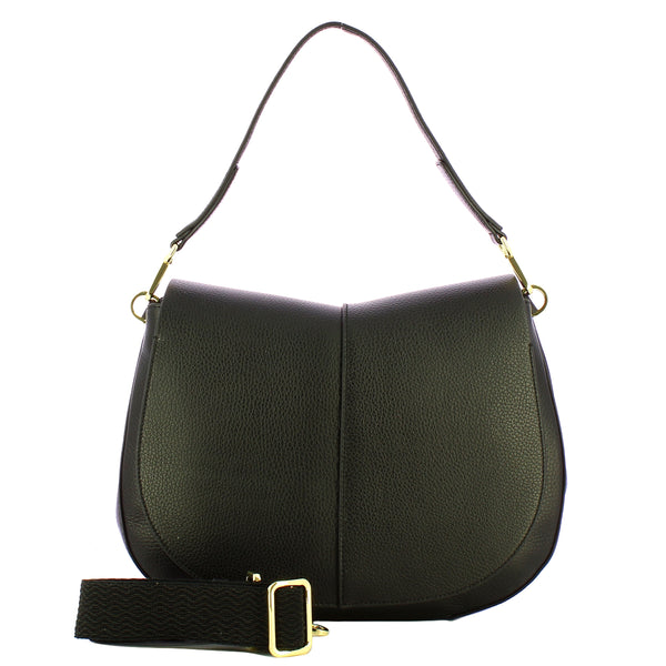 Gianni Chiarini - Borsa a spalla Helena Round Medium Nero - BS 6037/COMM GRN-NAOP - NERO