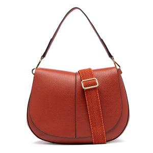 Gianni Chiarini - Borsa a spalla Helena Round Medium Brick Red - BS 6037/COMM GRN-NAOP - BRICK/RED