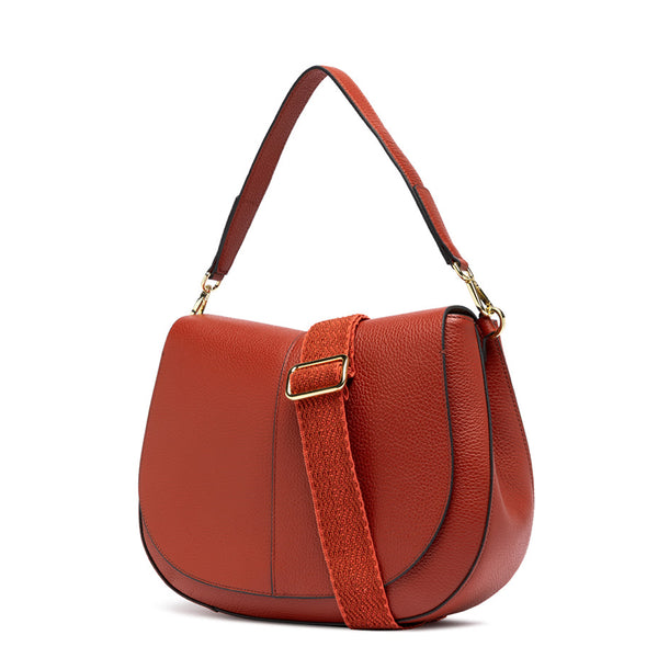 Gianni Chiarini - Borsa a spalla Helena Round Medium Brick Red - BS 6037/COMM GRN-NAOP - BRICK/RED