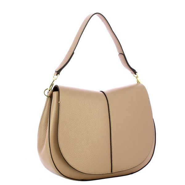 Gianni Chiarini - Borsa a spalla Helena Round Medium Dove - BS 6037/COMM GRN-NAOP - DOVE
