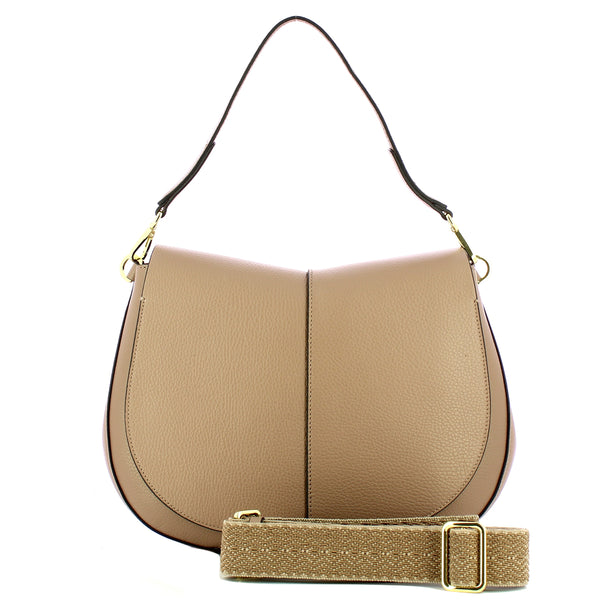 Gianni Chiarini - Borsa a spalla Helena Round Medium Dove - BS 6037/COMM GRN-NAOP - DOVE