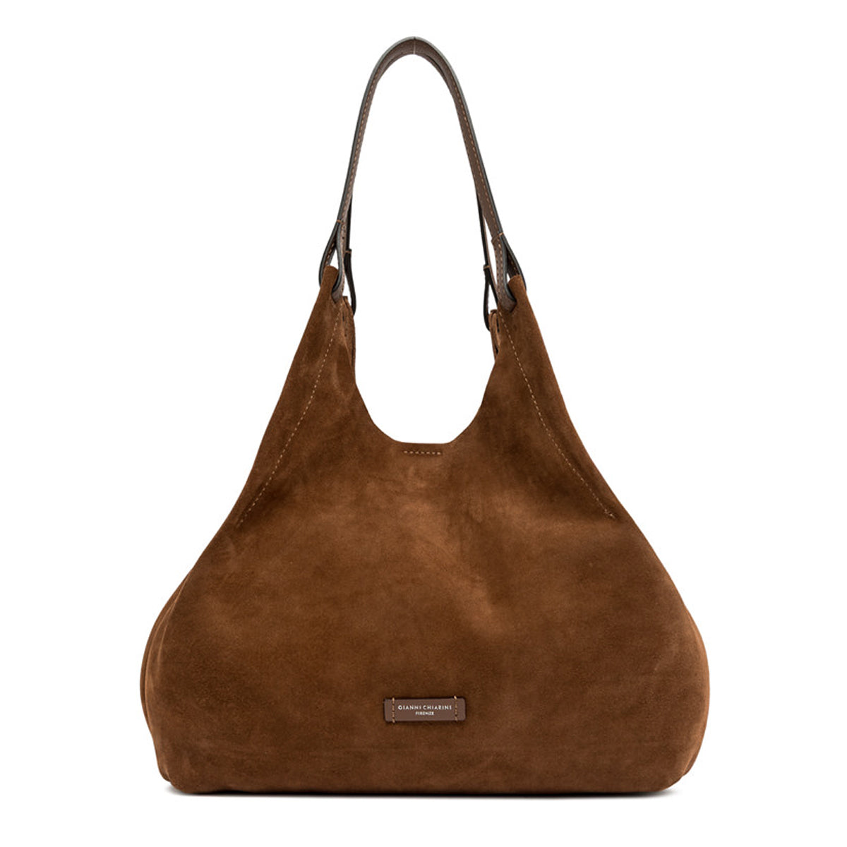 Gianni Chiarini - Borsa a spalla Dua in camoscio Cognac - BS 9780 CM-PL - COGNAC_NC
