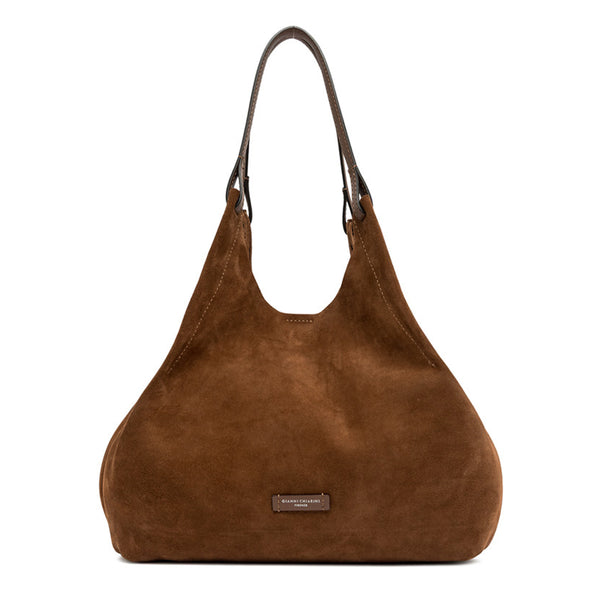 Gianni Chiarini - Borsa a spalla Dua in camoscio Cognac - BS 9780 CM-PL - COGNAC_NC