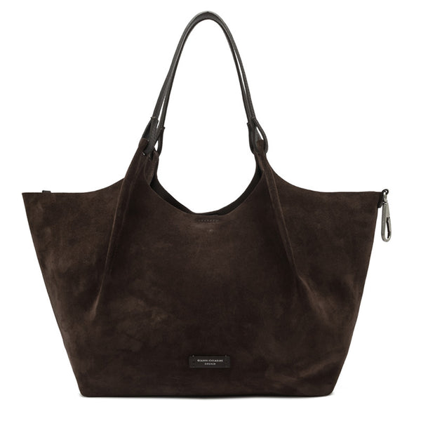 Gianni Chiarini - Borsa a spalla Dua in camoscio Moka - BS 9780 CM-PL - MOKA