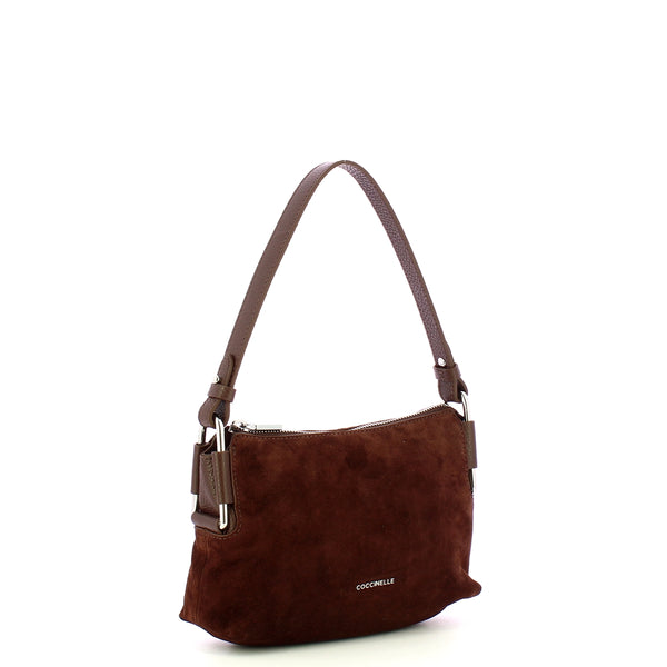 Coccinelle - Rebekka Suede Brunette MIni Handbag - T96520101 - BRUNETTE/BRUNET