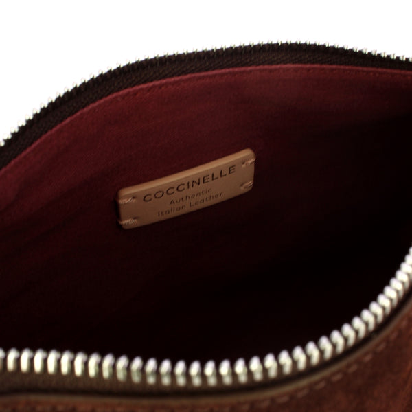 Coccinelle - Rebekka Suede Brunette MIni Handbag - T96520101 - BRUNETTE/BRUNET