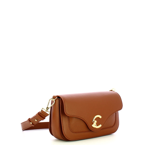 Coccinelle - C-Me Small Cognac Crossbody Bag - SSL120301 - COGNAC