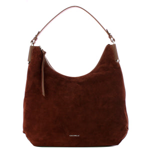 Coccinelle - Rebekka Suede Brunette Shoulder Bag - T96130101 - BRUNETTE/BRUNET