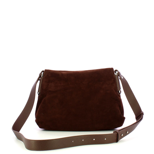 Coccinelle - Rebekka Suede Brunette Crossbody Bag - T96150101 - BRUNETTE/BRUNET