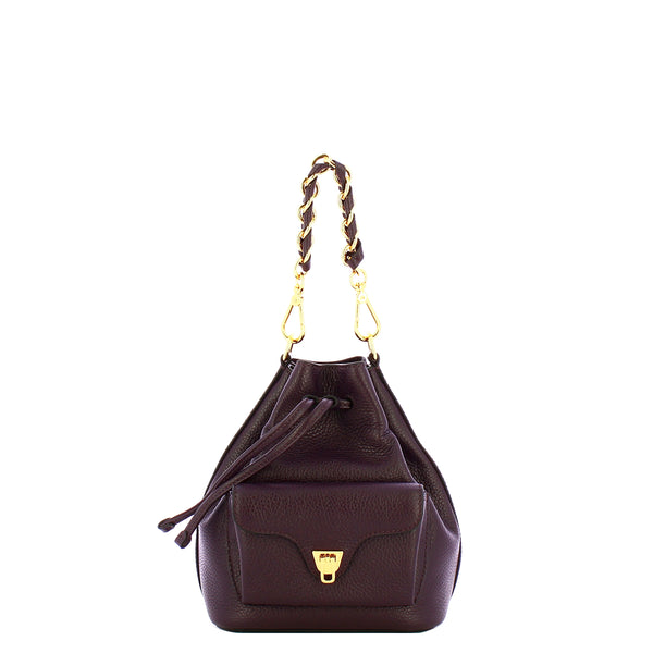 Coccinelle - Beat Generation Small Prune Bucket Bag - TFK230301 - PRUNE