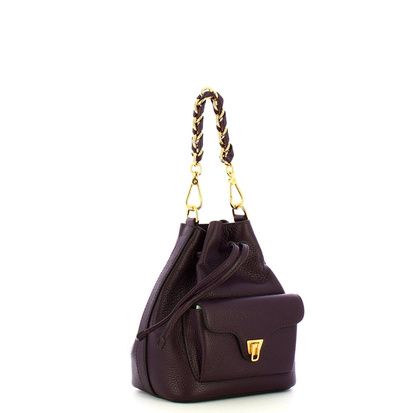 Coccinelle - Beat Generation Small Prune Bucket Bag - TFK230301 - PRUNE