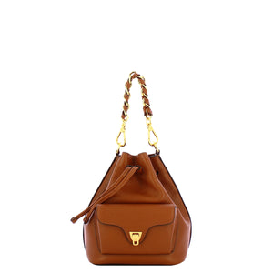 Coccinelle - Beat Generation Small Cognac Bucket Bag - TFK230301 - COGNAC