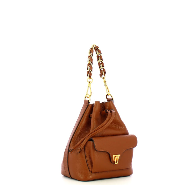 Coccinelle - Beat Generation Small Cognac Bucket Bag - TFK230301 - COGNAC