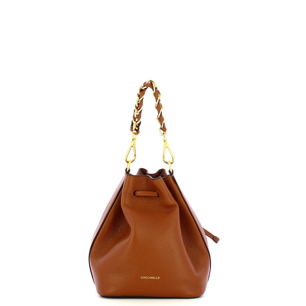 Coccinelle - Beat Generation Small Cognac Bucket Bag - TFK230301 - COGNAC