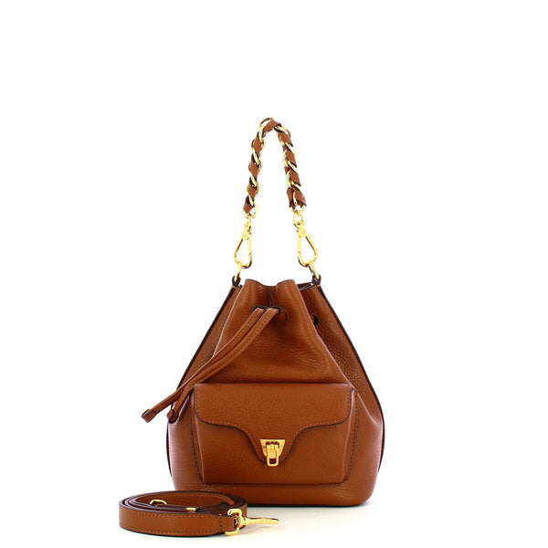 Coccinelle - Beat Generation Small Cognac Bucket Bag - TFK230301 - COGNAC
