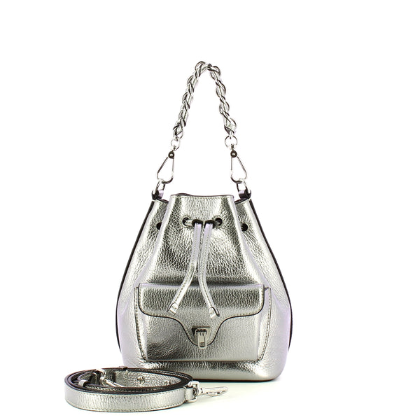Coccinelle - Beat Generation Small Steel Bucket Bag - TFK230301 - STEEL