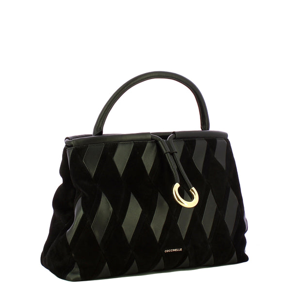 Coccinelle - Borsa a mano Lisbet Patch Noir Noir - T1H180101 - NOIR/NOIR