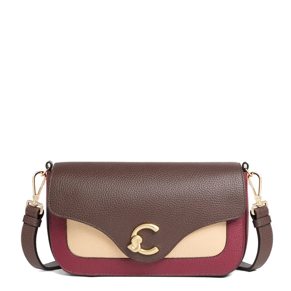 Coccinelle - Borsa a tracolla C-Me Tricolor Ribes Brunette Betulla - T1P120301 - RIBE/BRUN/BETUL