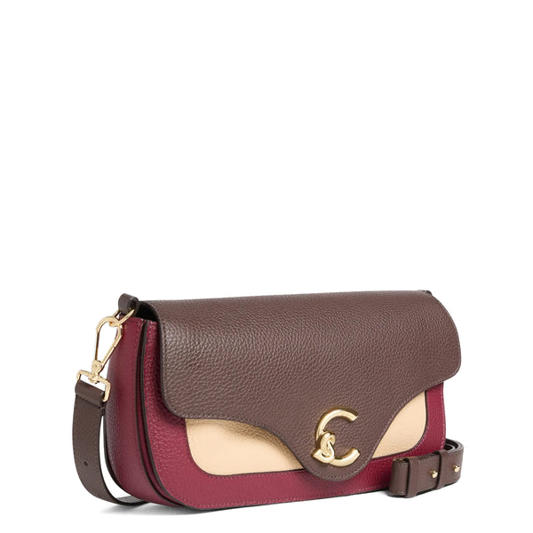 Coccinelle - Borsa a tracolla C-Me Tricolor Ribes Brunette Betulla - T1P120301 - RIBE/BRUN/BETUL
