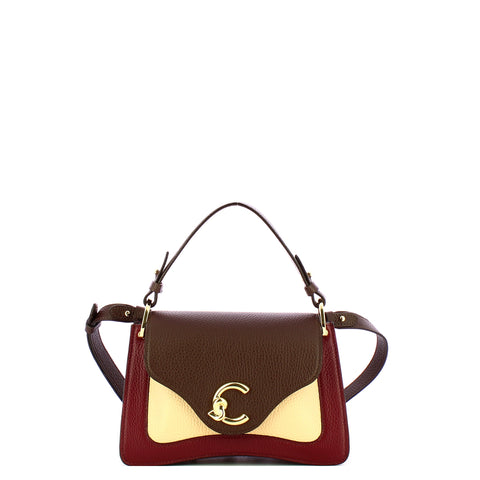 Coccinelle - C-Me Tricolor Small Ribes Brunette Betulla Handbag - T1P180201 - RIBE/BRUN/BETUL