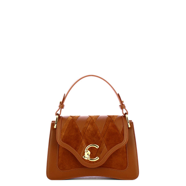 Coccinelle - Borsa a mano C-Me Patch Small Cognac - T1S180201 - COGNAC/COGNAC