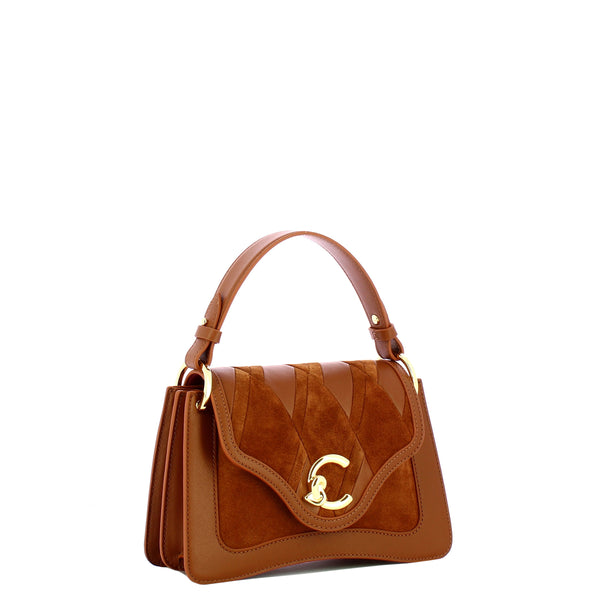 Coccinelle - Borsa a mano C-Me Patch Small Cognac - T1S180201 - COGNAC/COGNAC