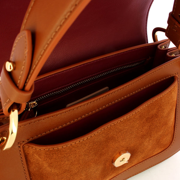 Coccinelle - Borsa a mano C-Me Patch Small Cognac - T1S180201 - COGNAC/COGNAC