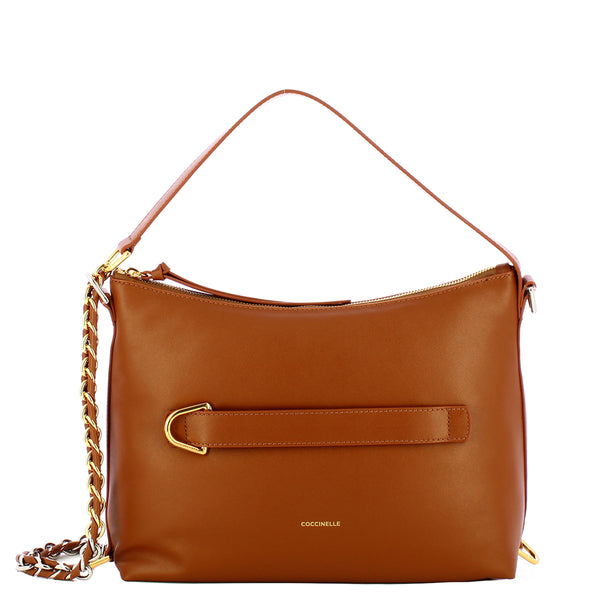 Coccinelle - Gretel Puffy Cognac Cognac Crossbody Bag - TBP130201 - COGNAC/COGNAC