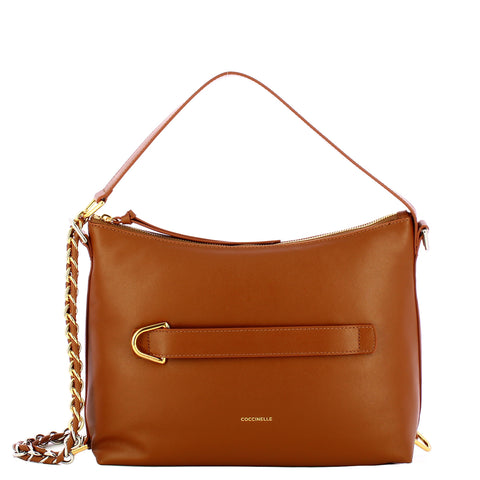 Coccinelle - Gretel Puffy Cognac Cognac Crossbody Bag - TBP130201 - COGNAC/COGNAC