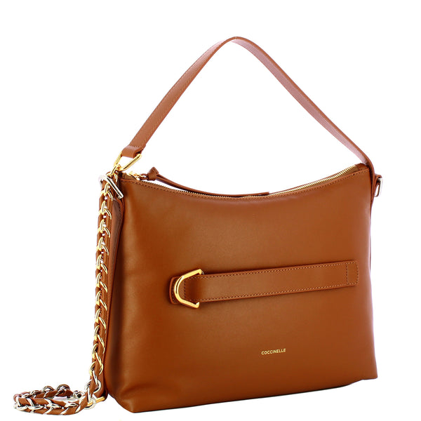 Coccinelle - Gretel Puffy Cognac Cognac Crossbody Bag - TBP130201 - COGNAC/COGNAC