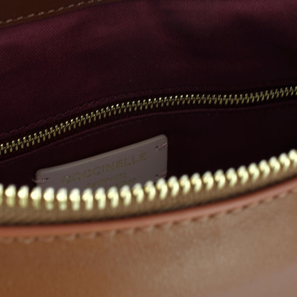 Coccinelle - Gretel Puffy Cognac Cognac Crossbody Bag - TBP130201 - COGNAC/COGNAC