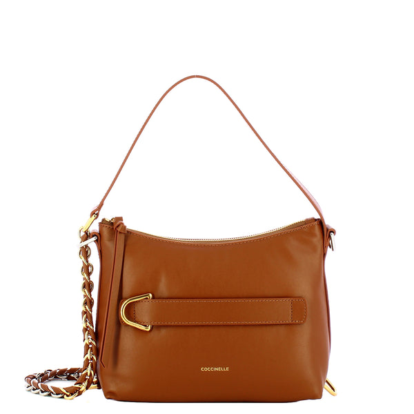 Coccinelle - Gretel Puffy Small Cognac Cognac Crossbody Bag - TBP130301 - COGNAC/COGNAC