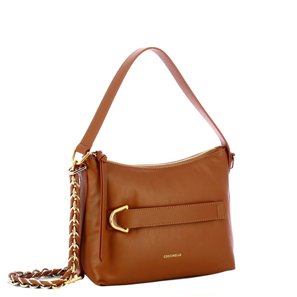 Coccinelle - Gretel Puffy Small Cognac Cognac Crossbody Bag - TBP130301 - COGNAC/COGNAC