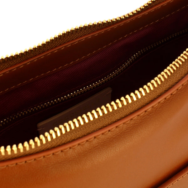 Coccinelle - Gretel Puffy Small Cognac Cognac Crossbody Bag - TBP130301 - COGNAC/COGNAC