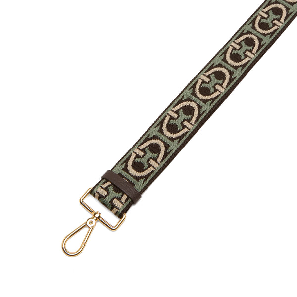 Coccinelle - Monogram Tricolor Multicolor Greenery Brunette Shoulder Strap - N24682521 - MULT.GREEN/BRUN