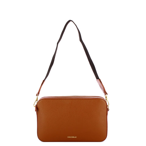 Coccinelle - Tebe Cognac Mini Shoulder Bag - MN5520101 - COGNAC